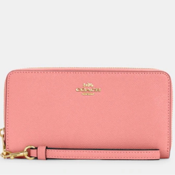 NWT Coach Long Zip Around Wallet Candy Pink - Picture 1 of 4